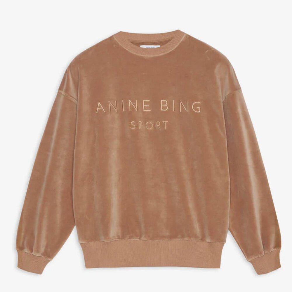 Anine Bing -  Taupe Evan Sweatshirt - Size XS
